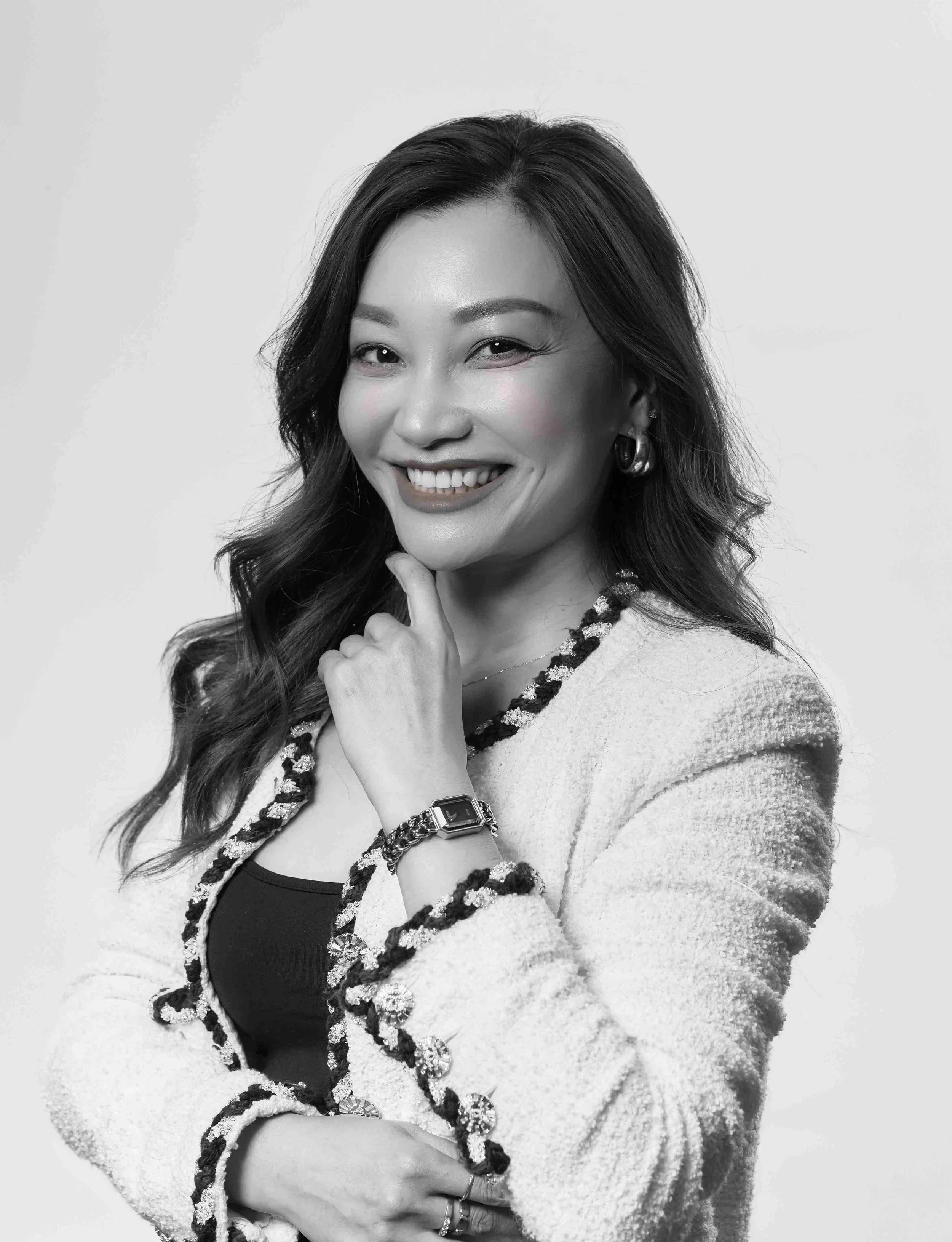 Black and white portrait of Dorothy Liu, founder of Bright Ground.