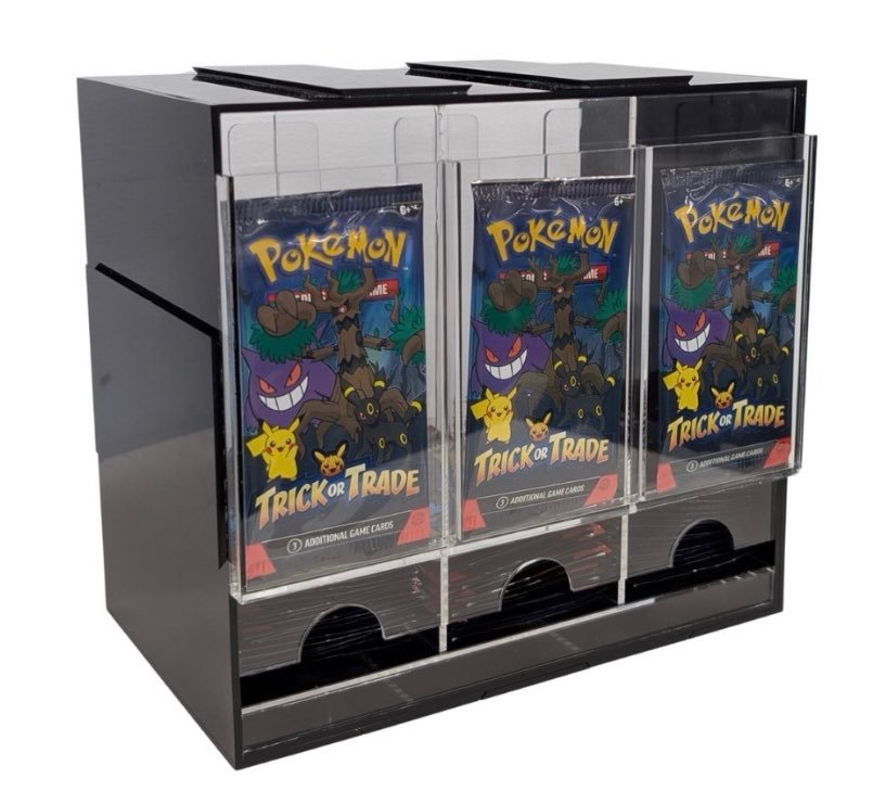 3 PACK ACRYLIC BOOSTER DISPLAY DISPENSER