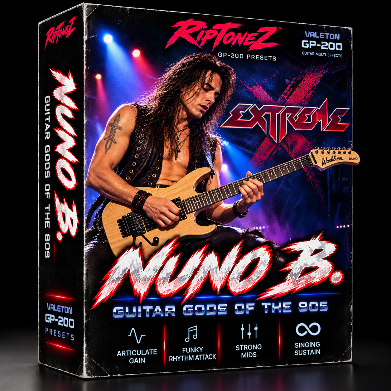 NUNO B. – 80s Funk Metal Guitar Tone | Valeton GP-200