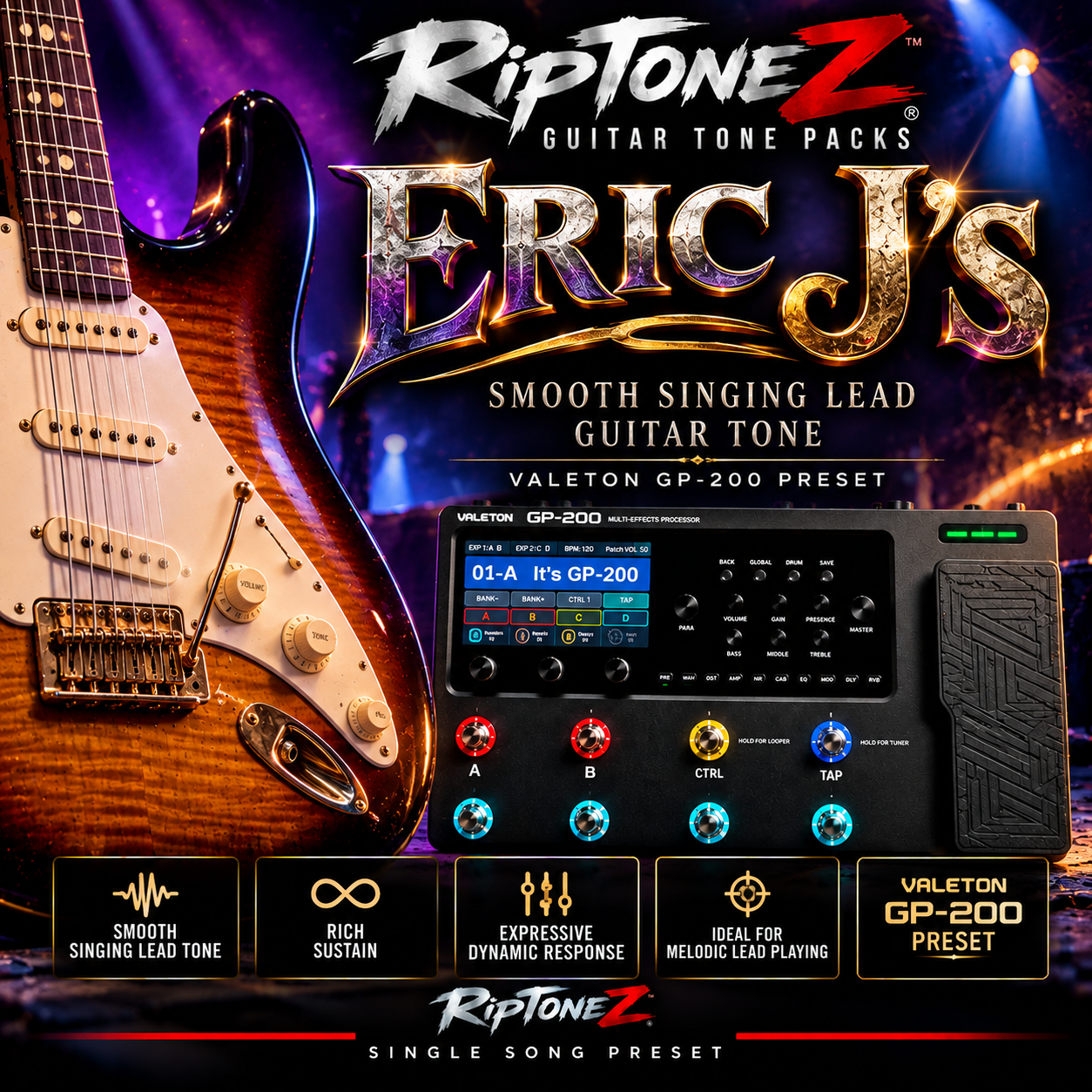 ERIC J'S – Smooth Singing Lead Guitar Tone | Valeton GP-200  Price