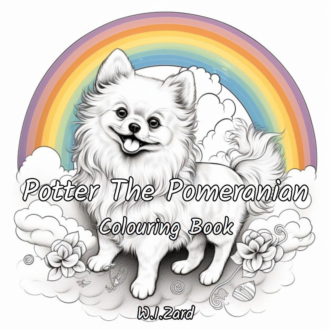 Potter The Pomeranian Colouring Pages