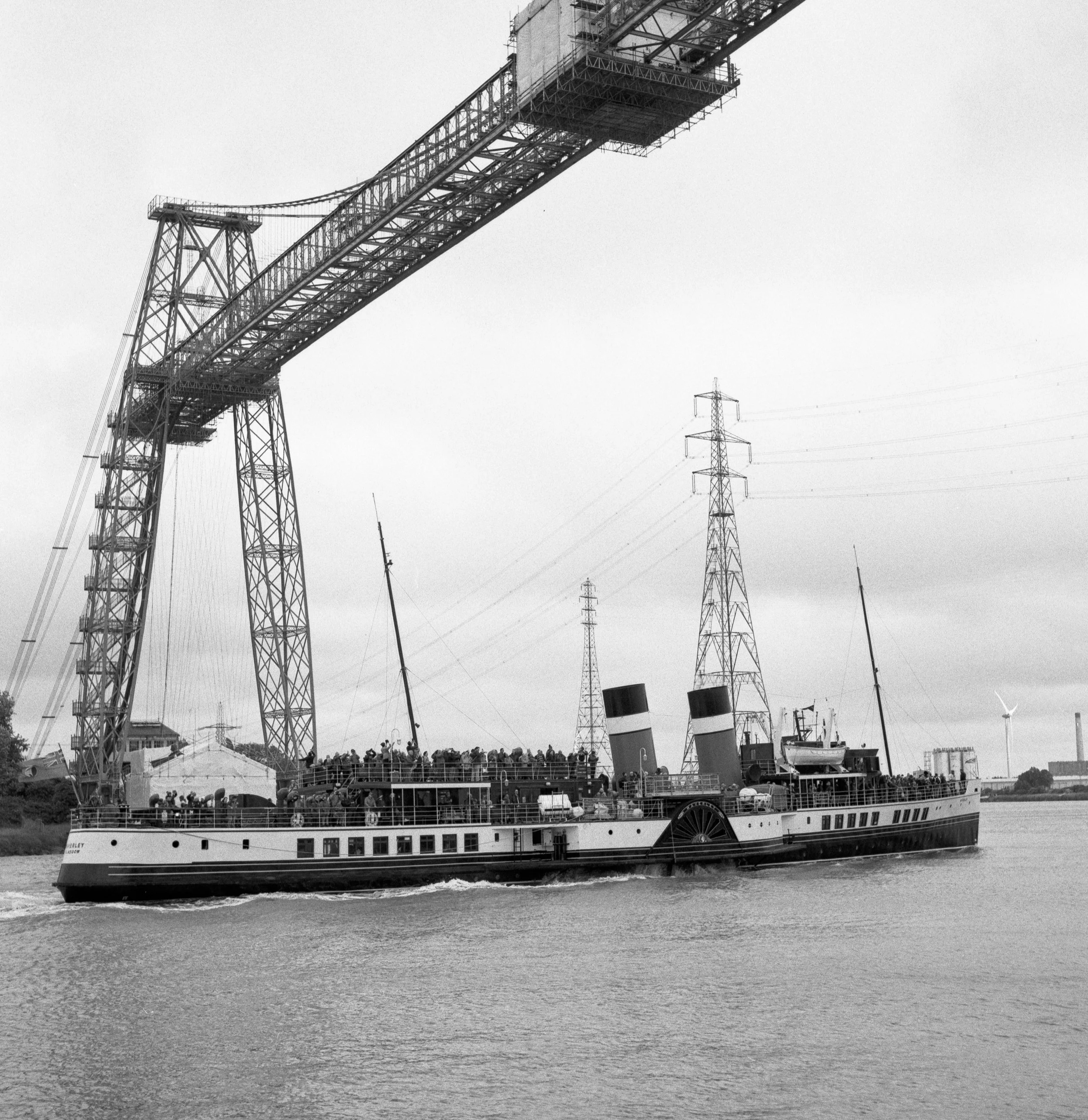 PS Waverley, passing under The Transporter Bridge / Newport, 12th June 2026