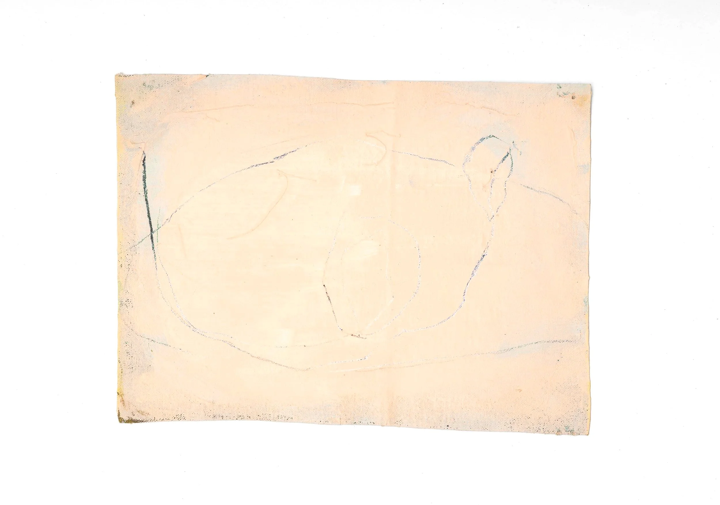 ORANGE LANSCAPE, 2026, Acrylic, oil and charcoal on canvas, 22cm x 30cm