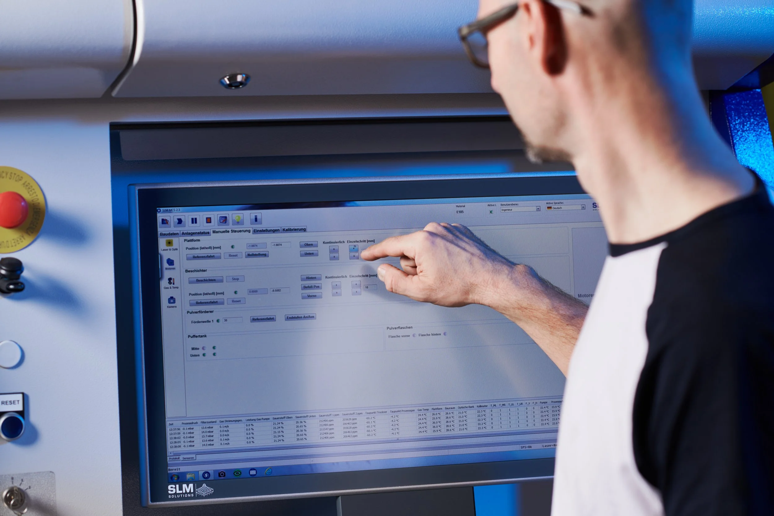 Einstellung der Druckparameter am SLM-Drucker bei Trivion
