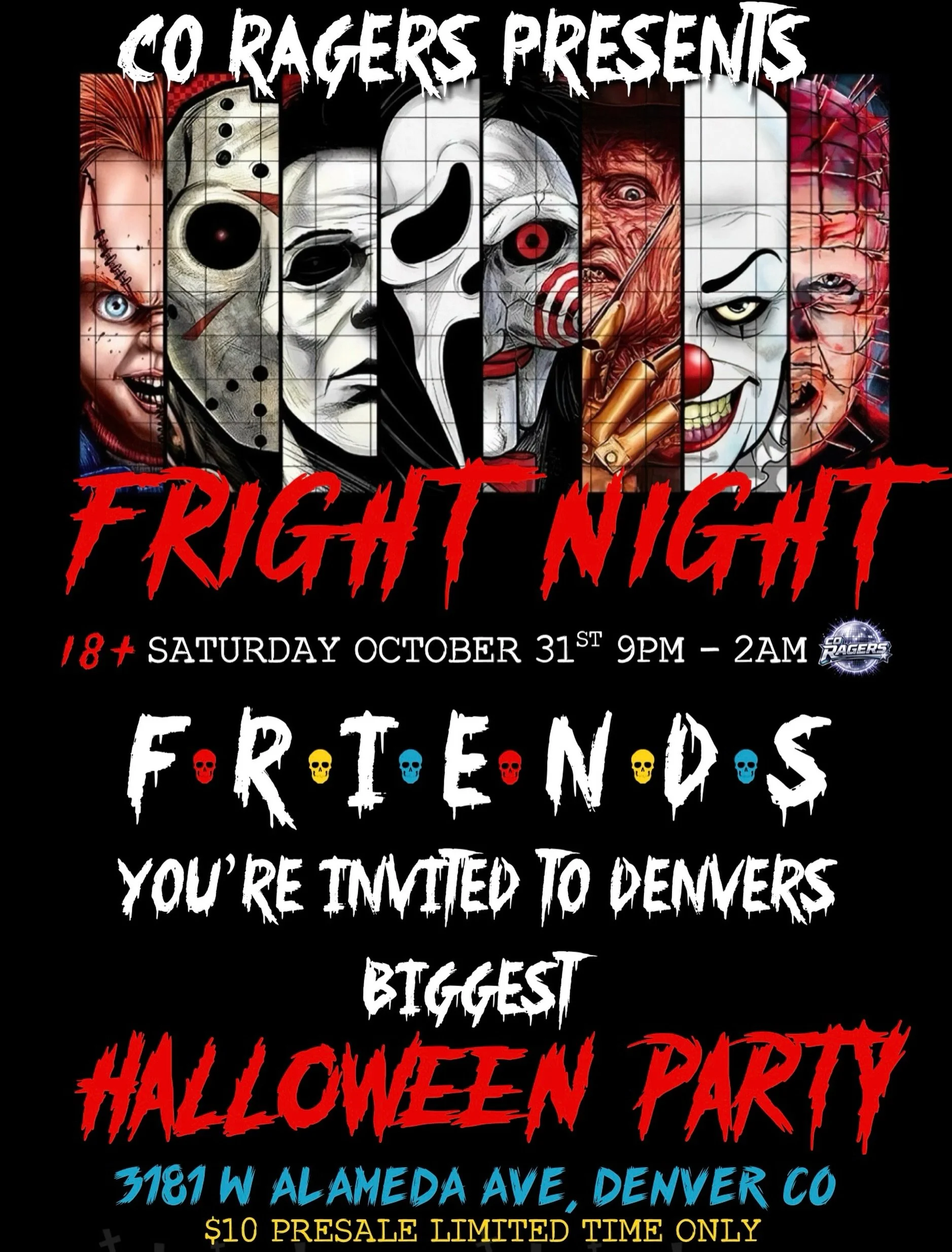 🚨 DENVER, HALLOWEEN NIGHT BELONGS TO CO RAGERS. 🚨

Last Halloween, 2,500 PEOPLE came together for one of the biggest and wildest parties Denver had ever seen. The building was packed, the energy was uncontrollable, and everybody who waited until th