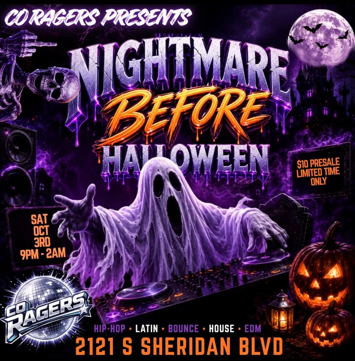 🚨 DENVER&hellip; THE NIGHTMARE HAS OFFICIALLY BEGUN. 🚨 18+

On SATURDAY, OCTOBER 3RD, CO RAGERS is opening the gates to spooky season @volt.afterdark with THE NIGHTMARE BEFORE HALLOWEEN the first chapter of Denvers wildest Halloween parties.

🔥 HI