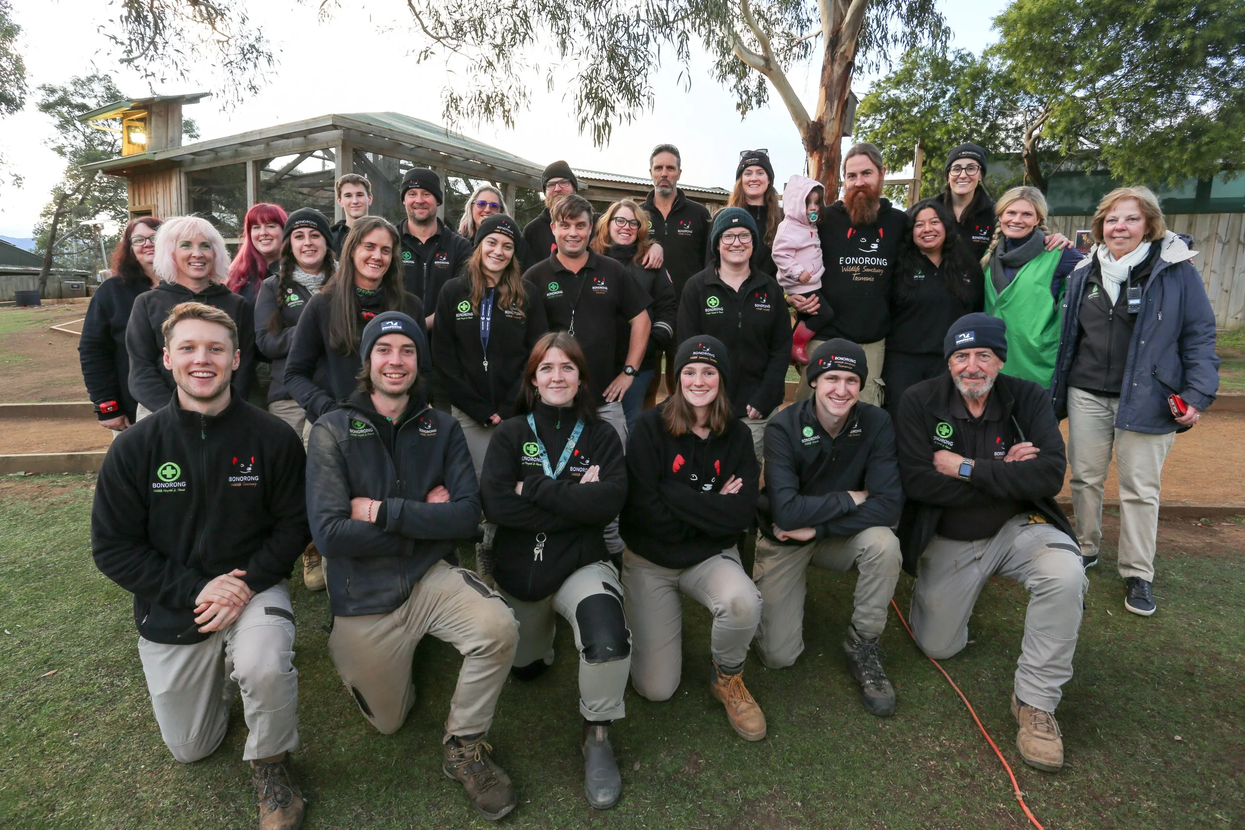 Some of the Bonorong team together for a photo