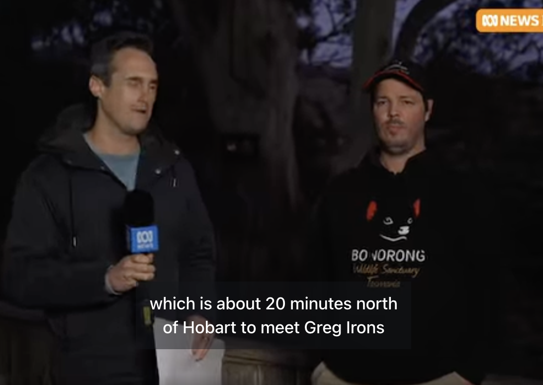 A Screenshot of Greg Irons talking to a host from ABC News breakfast from a live cross