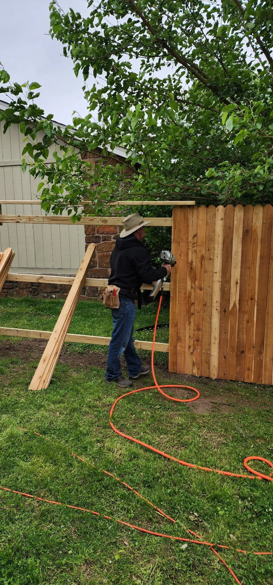 The Fence Guy in action in Tulsa, OK