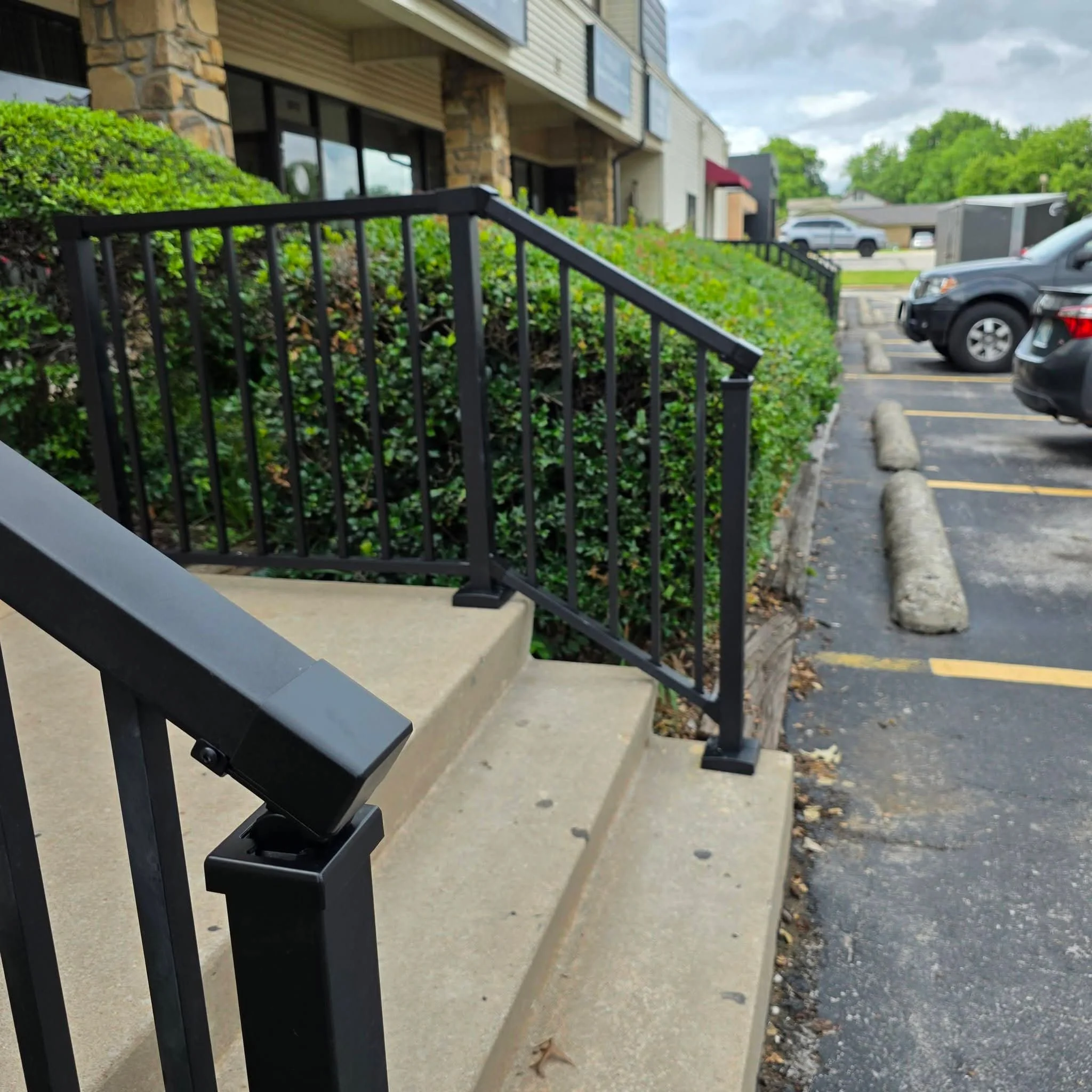 Commercial railing installed in Tulsa, OK