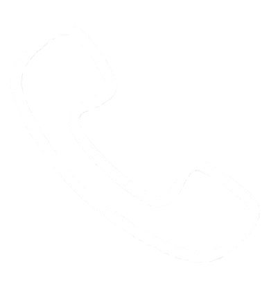 Outline of a telephone receiver on a black background