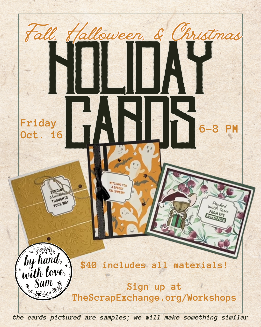 Fall, Halloween, & Christmas Cards