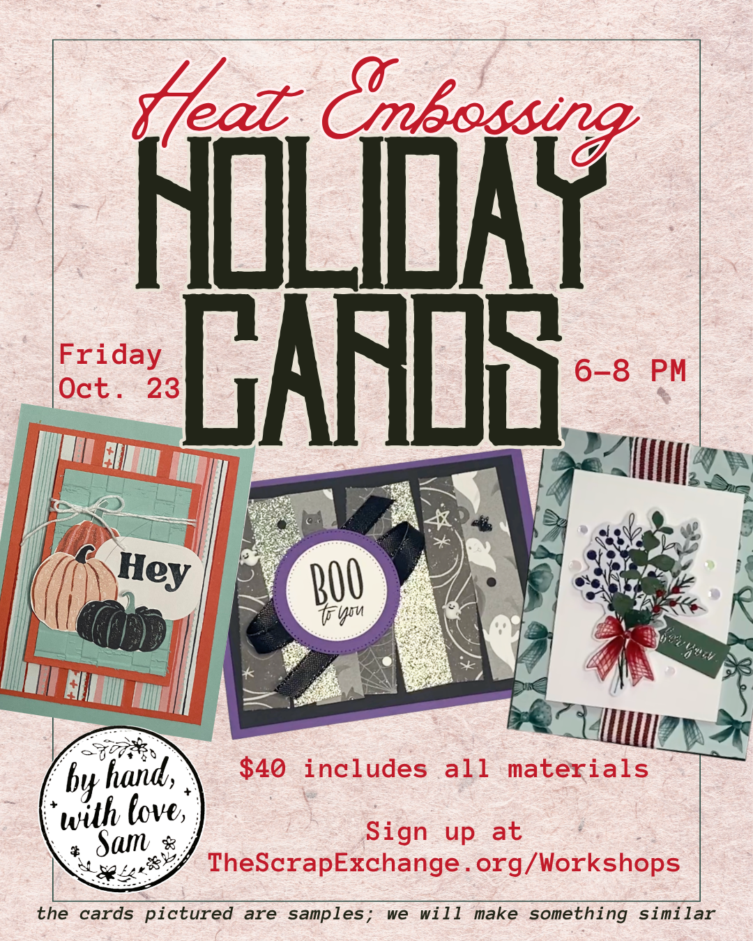 Heat Embossing Holiday Cards