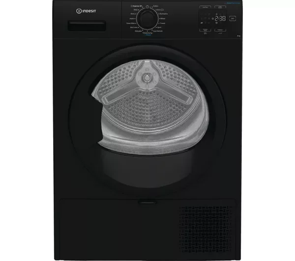 INDESIT C YSD 82D BB UK kg Heat Pump Tumble Dryer – Black