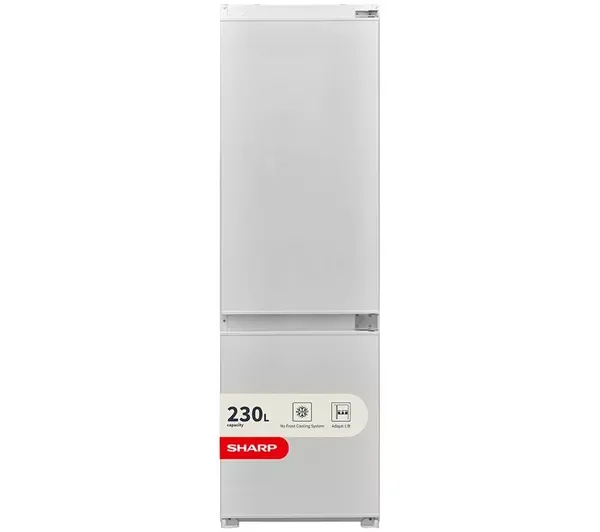 SHARP SJ-BE237M01X-EN Integrated 70/30 Frost Free Fridge Freezer – Sliding Hinge