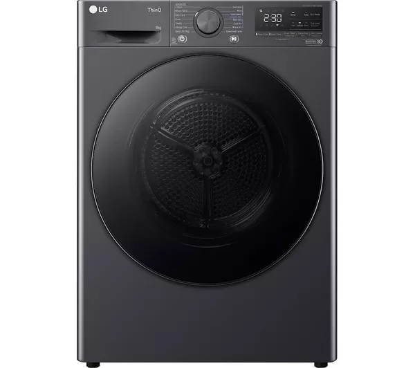 LG Series 4 ThinQ Dual Inverter Heat Pump FDV709GN 9 kg Dryer – Graphite