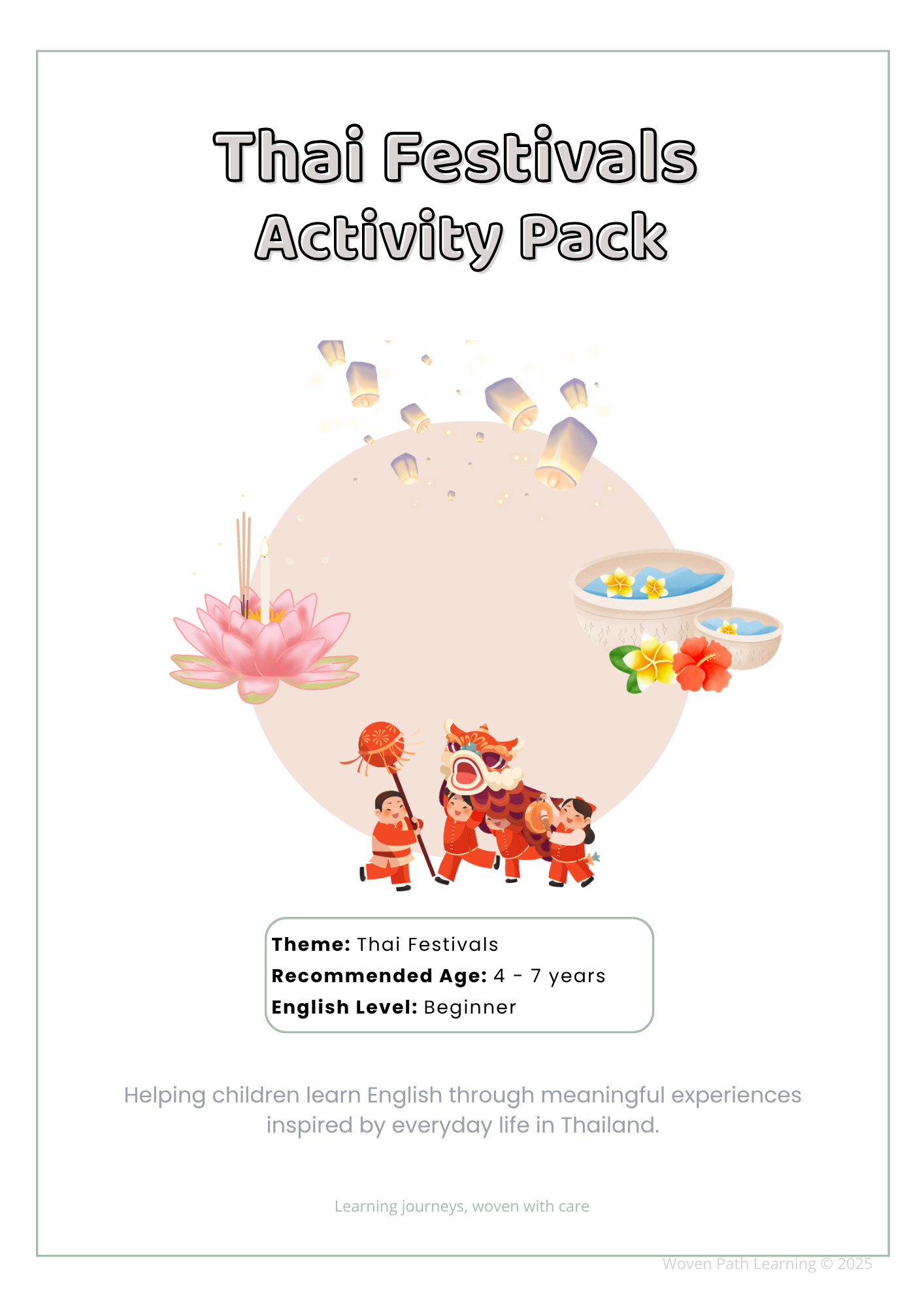 Thai Festivals Activity Pack