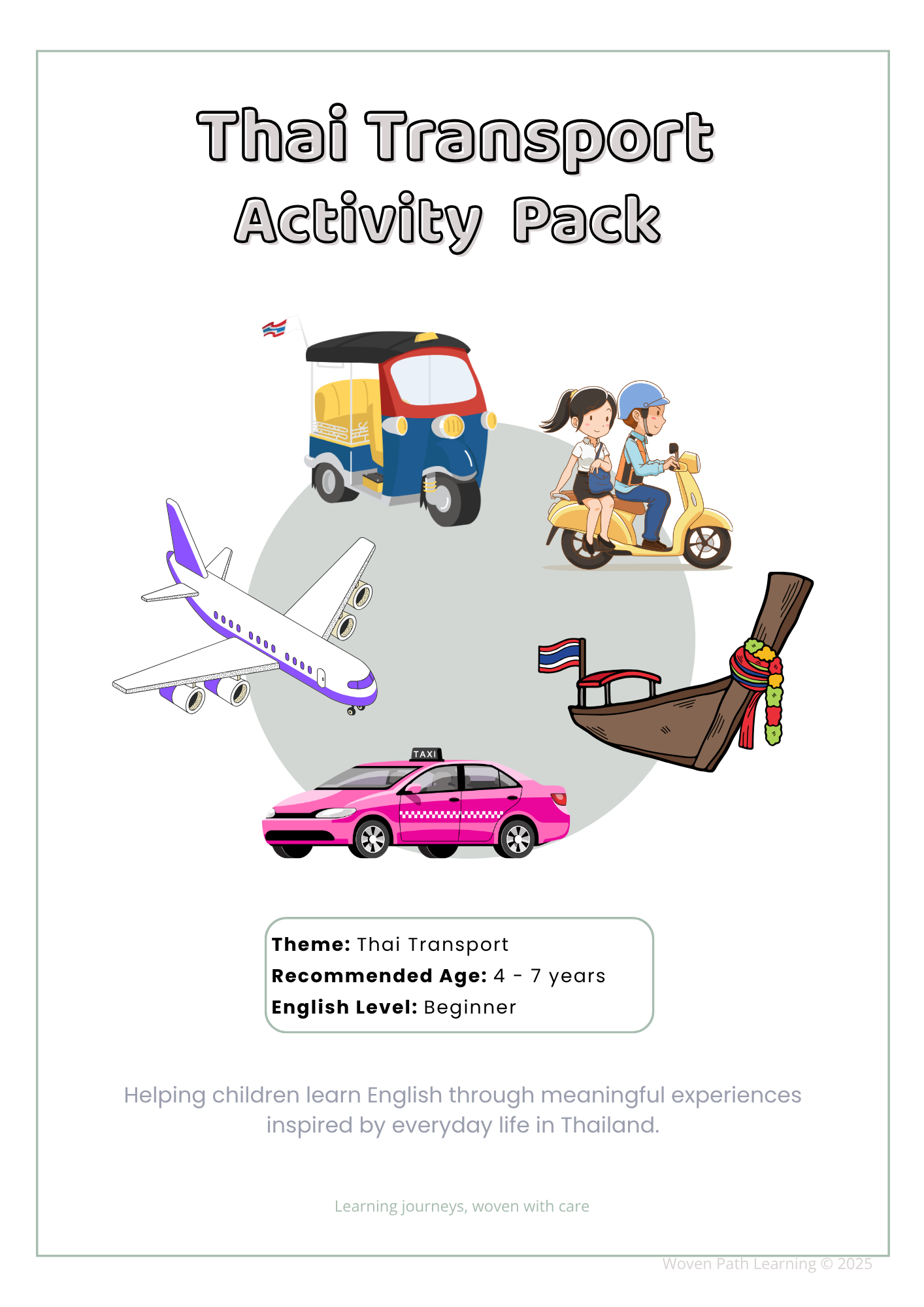 Thai Transport Activity Pack