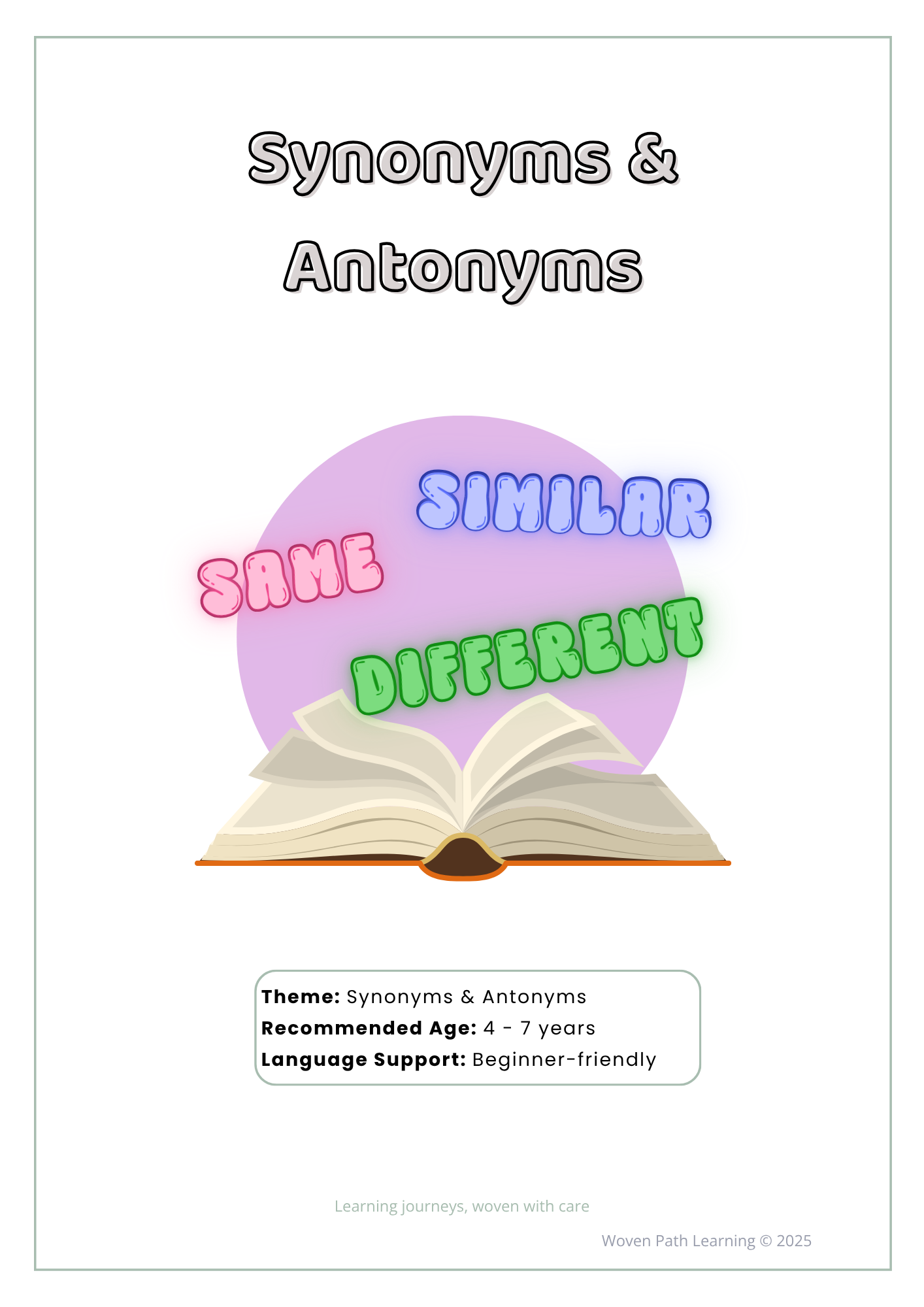 Synonyms & Antonyms Mini Pack