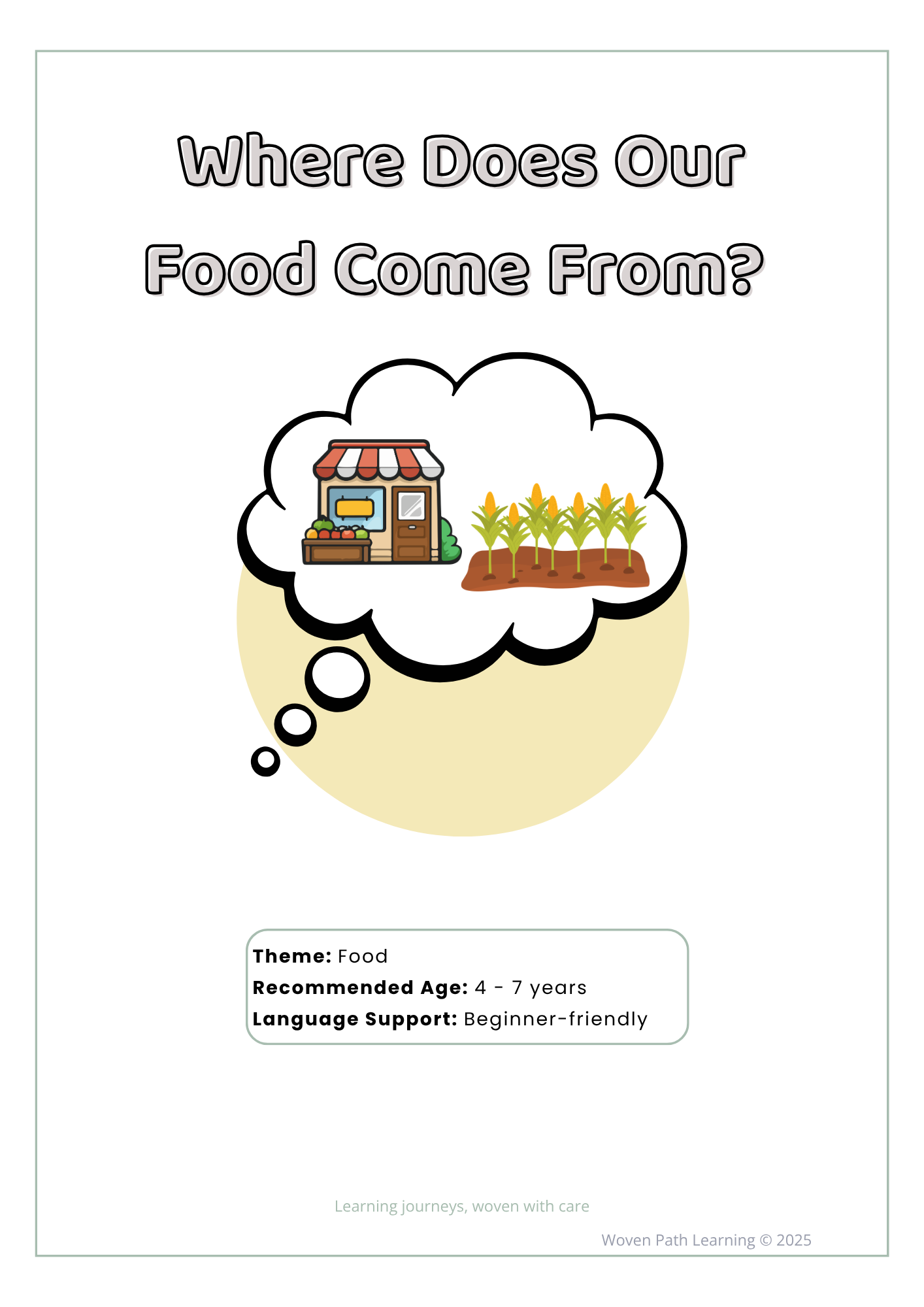 Where Does Our Food Come From? Mini Pack