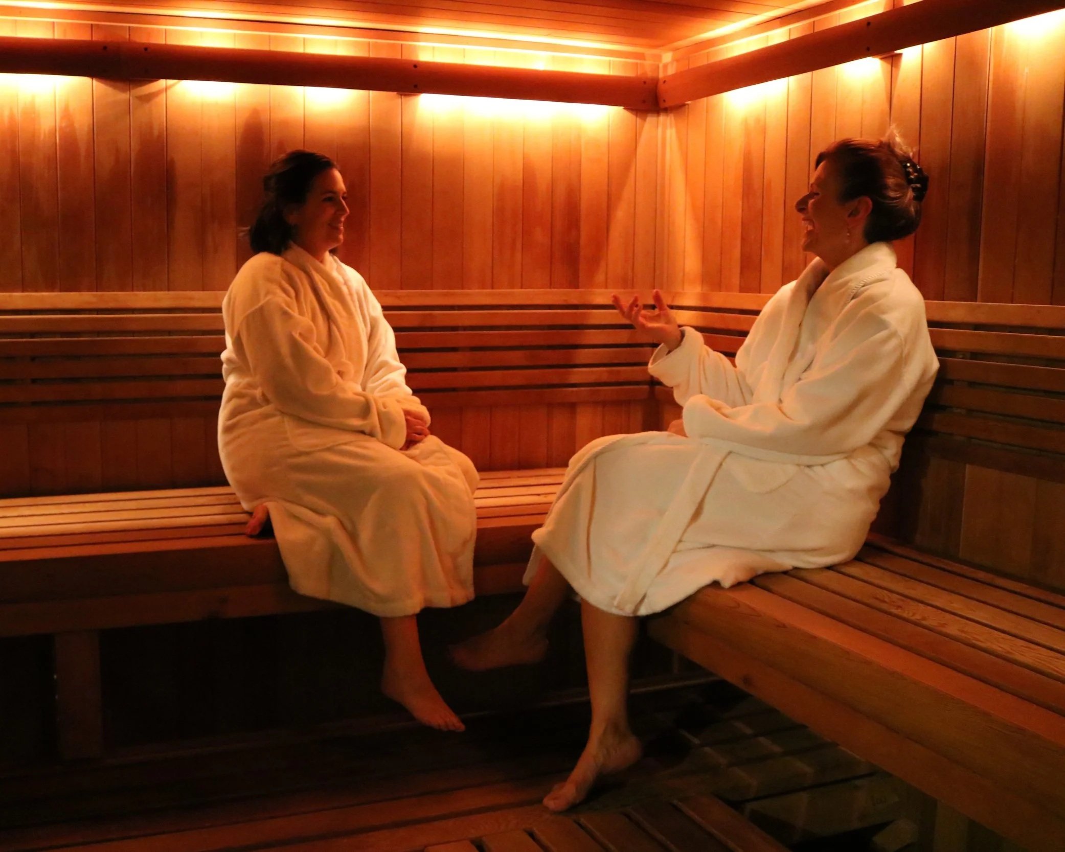 Spa talk in the Sauna