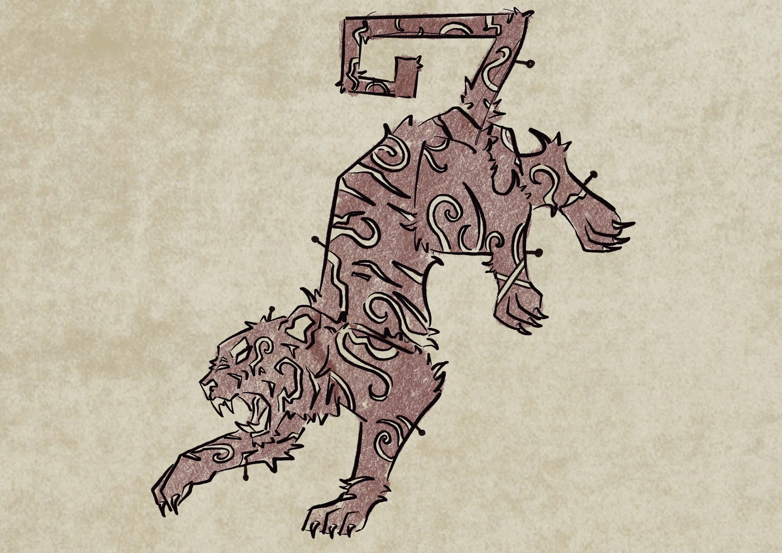 Shere Khan shadow puppet 