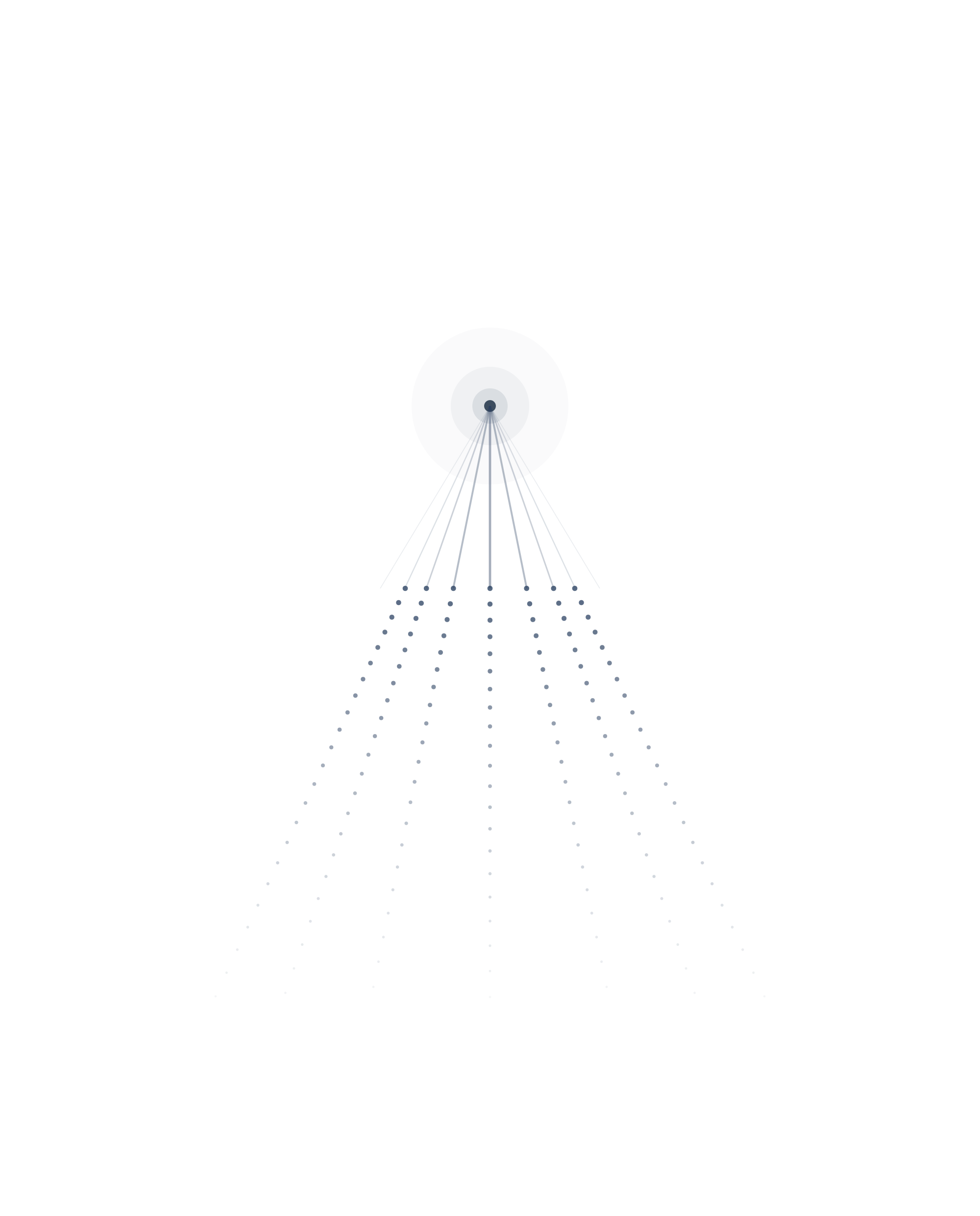 Visual depiction of a large, circular network with lines radiating outward, connecting to small circles, set against a black background, illustrating a digital or technological concept.