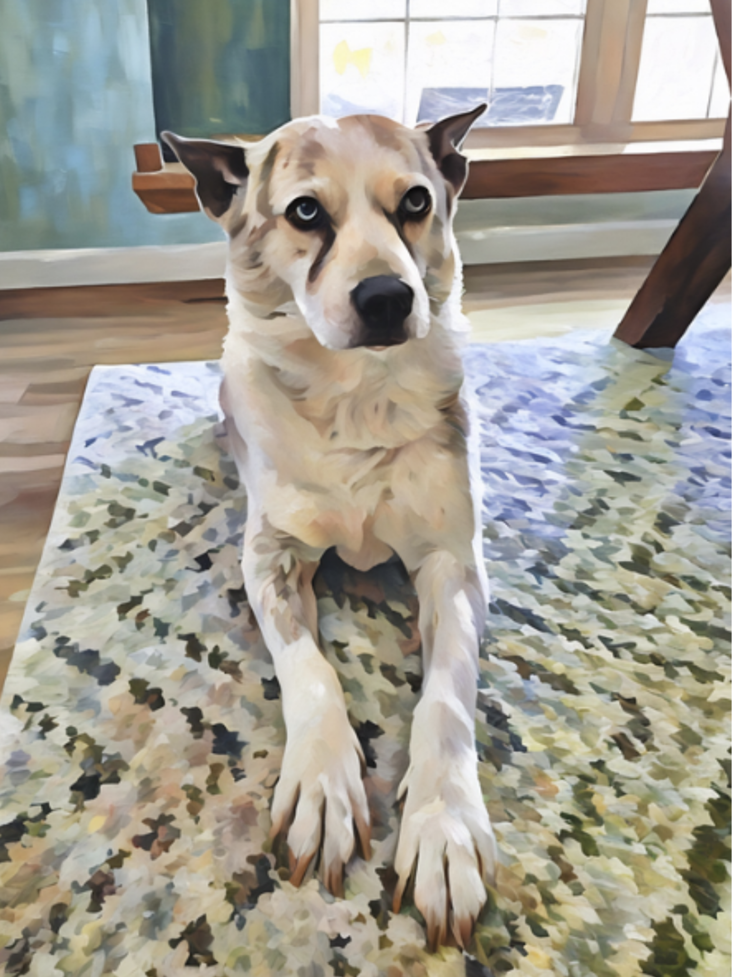 Ghost - we edited out some cords and outlets before doing some light brushstrokes in Photoshop.