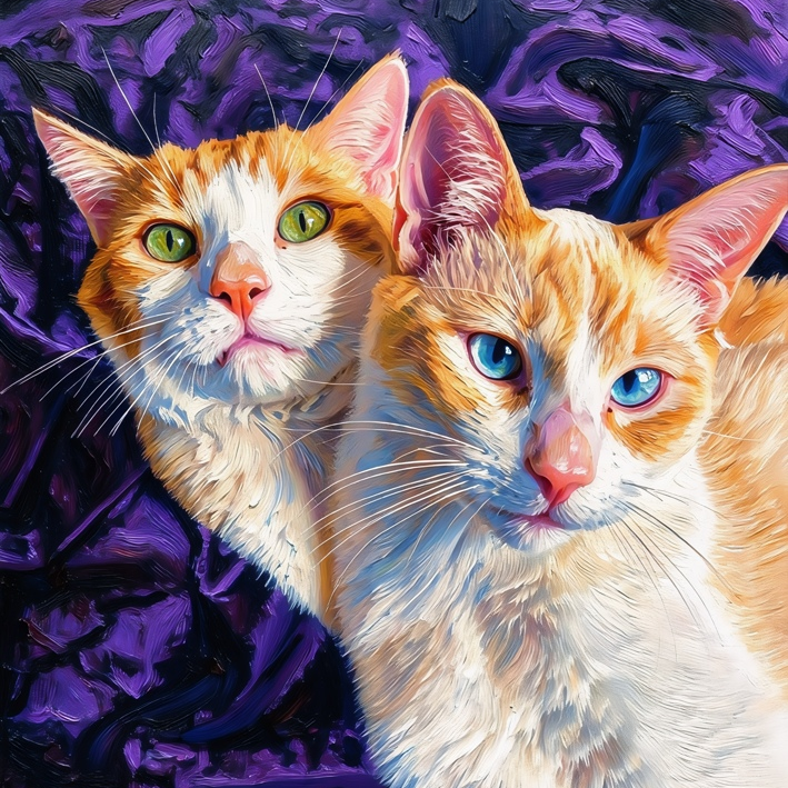 Oliver & Zuko - Their mom loved this picture of them but the background didn't live up to the boys themselves. We replaced the background, accentuated the colors, and added some brushstroke effects in Photoshop.