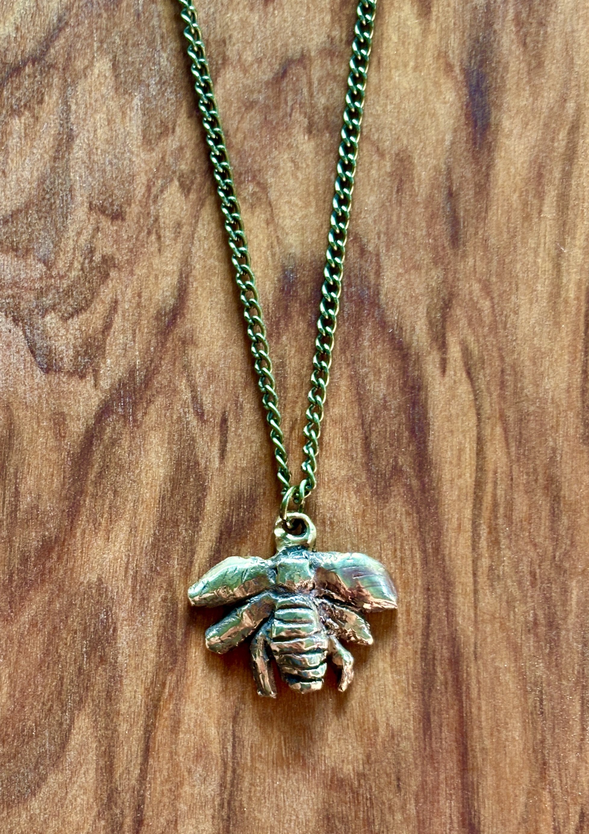 Bronze Bee Necklace