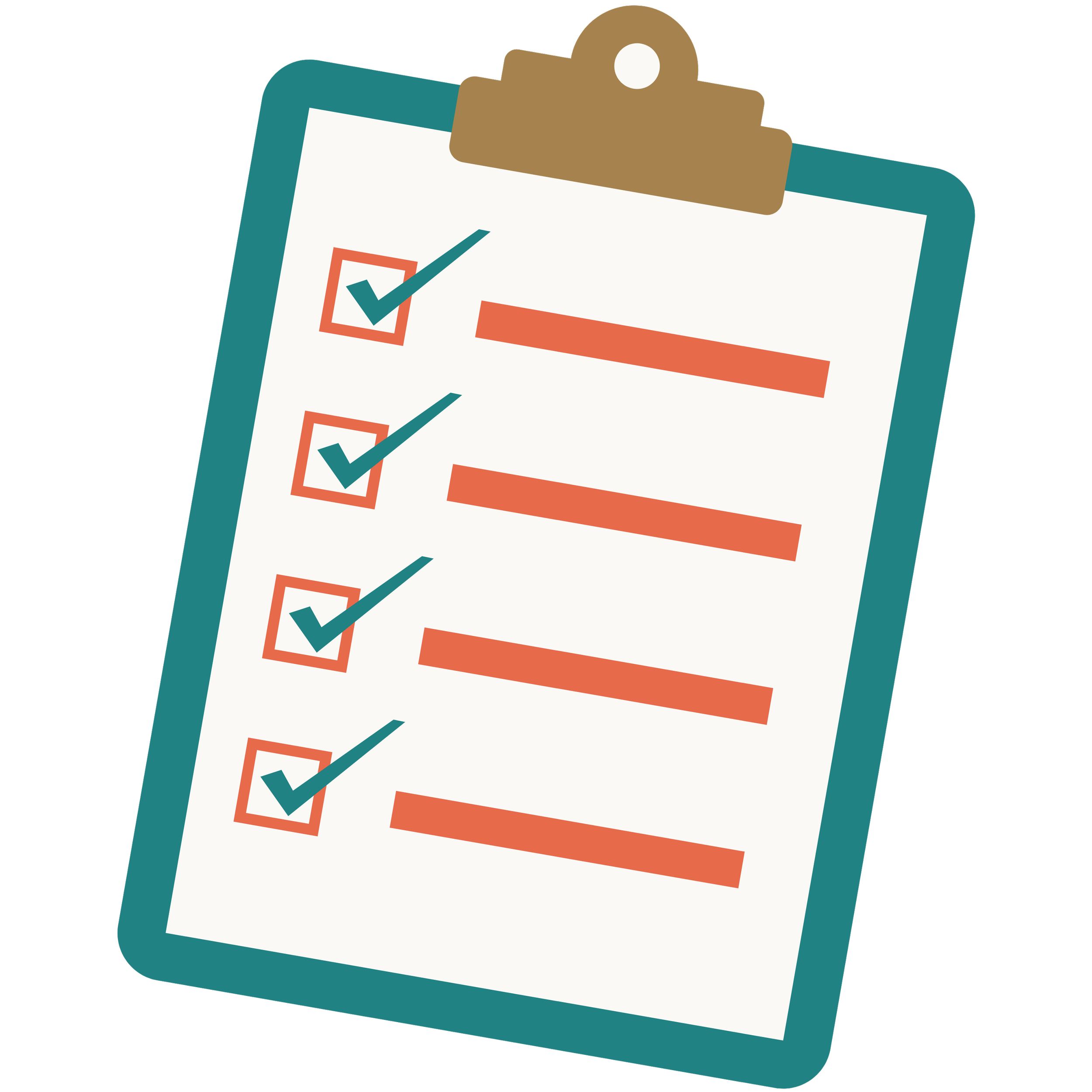 A digital illustration of a clipboard with a checklist, showing three checked boxes and one unchecked box, on a dark background.