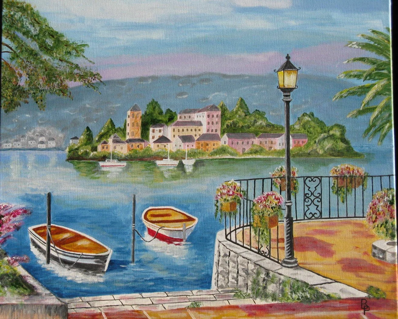 Village sur le lac