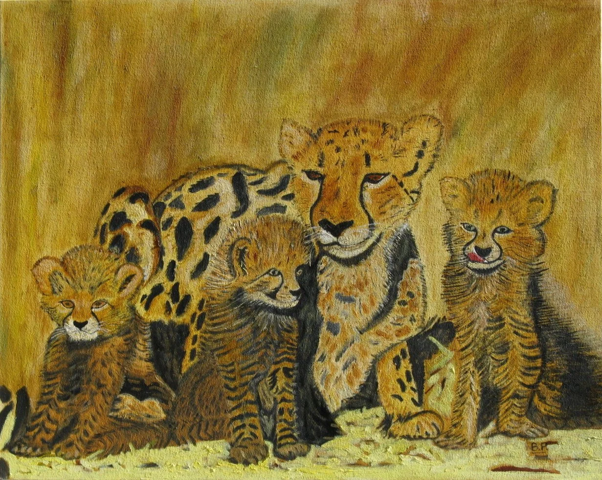 Famille de guépards