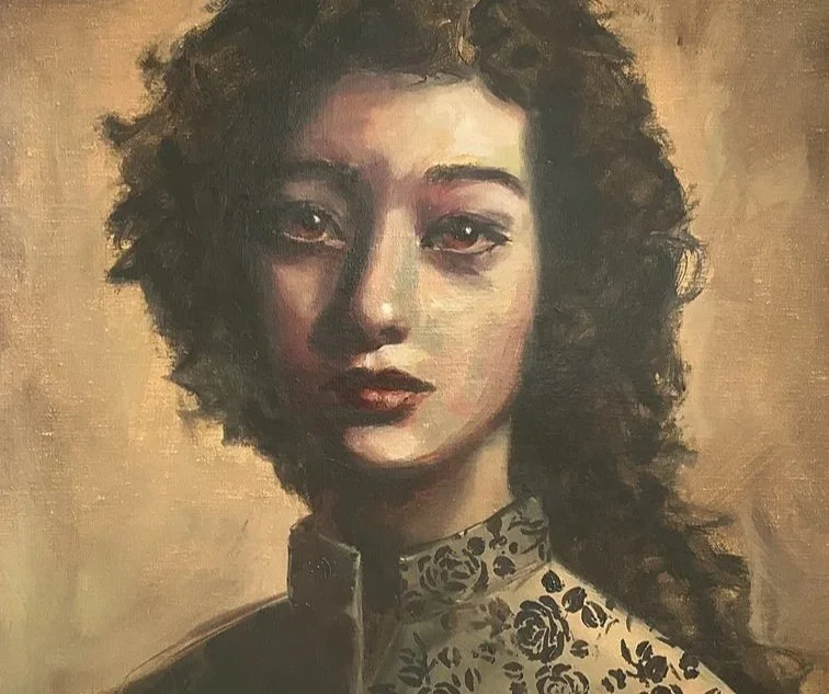 Portrait painting by Aurelia Meister, oil on linen