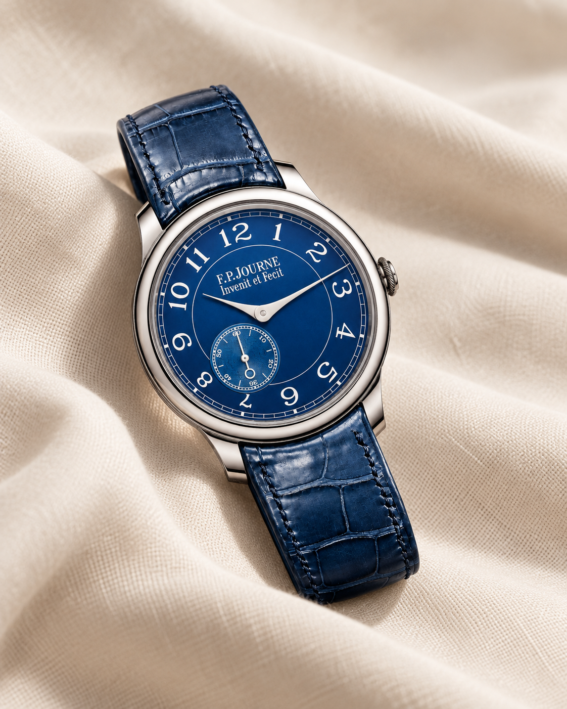F.P. Journe Chronomètre Bleu on Cream Linen.png