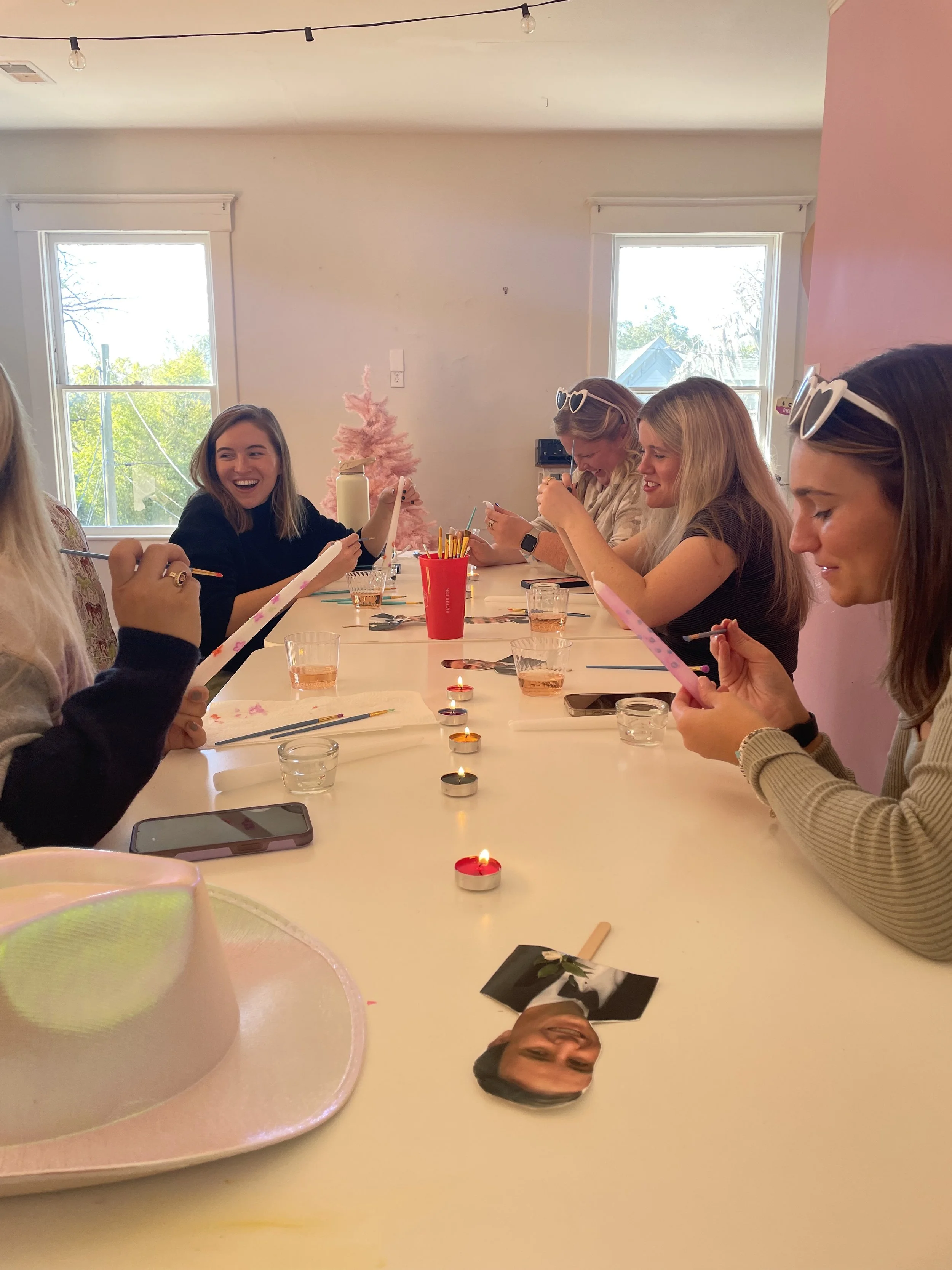 Bachelorette Candle Paint Party