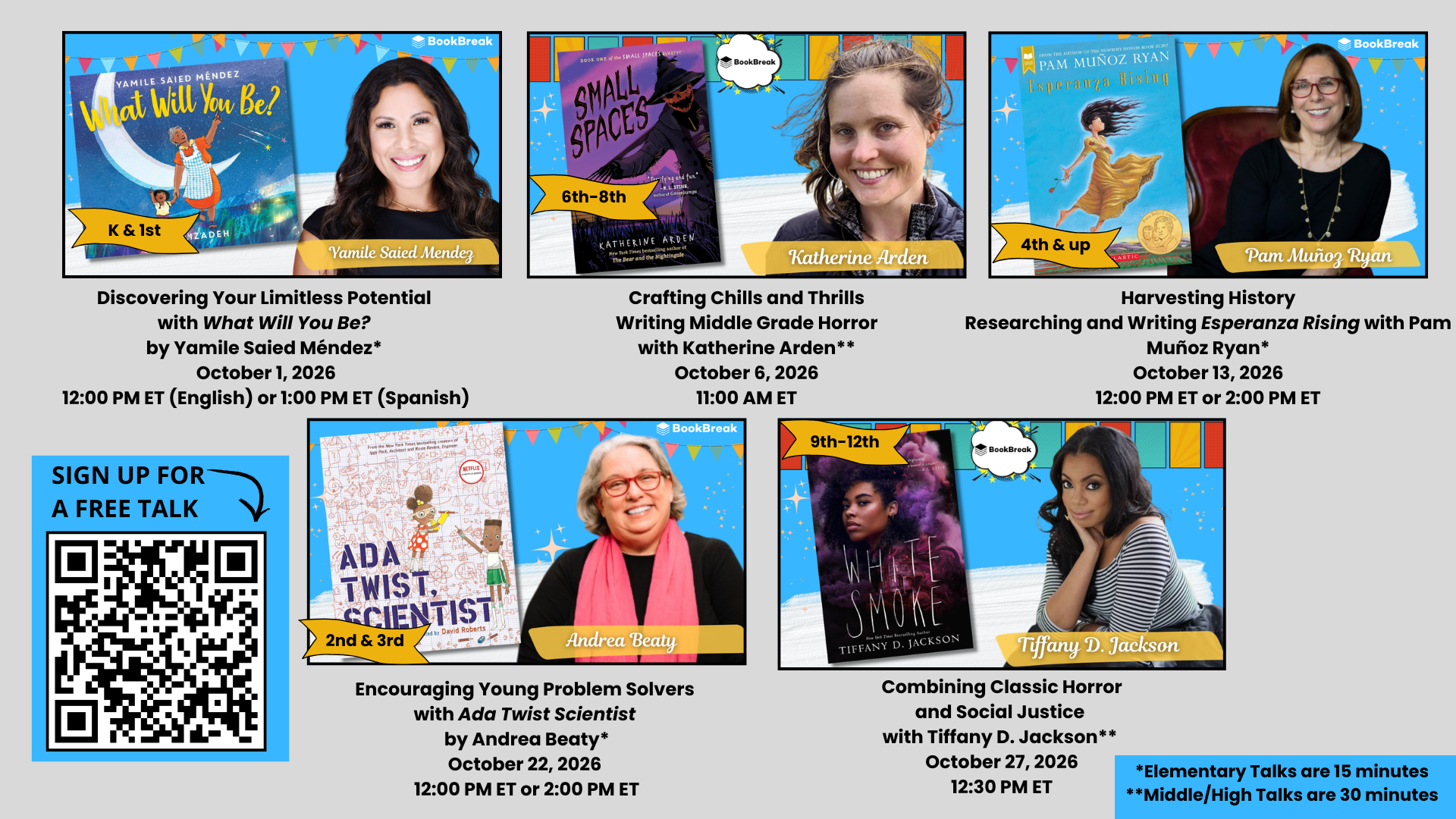 BookBreaks Author Talk Series 