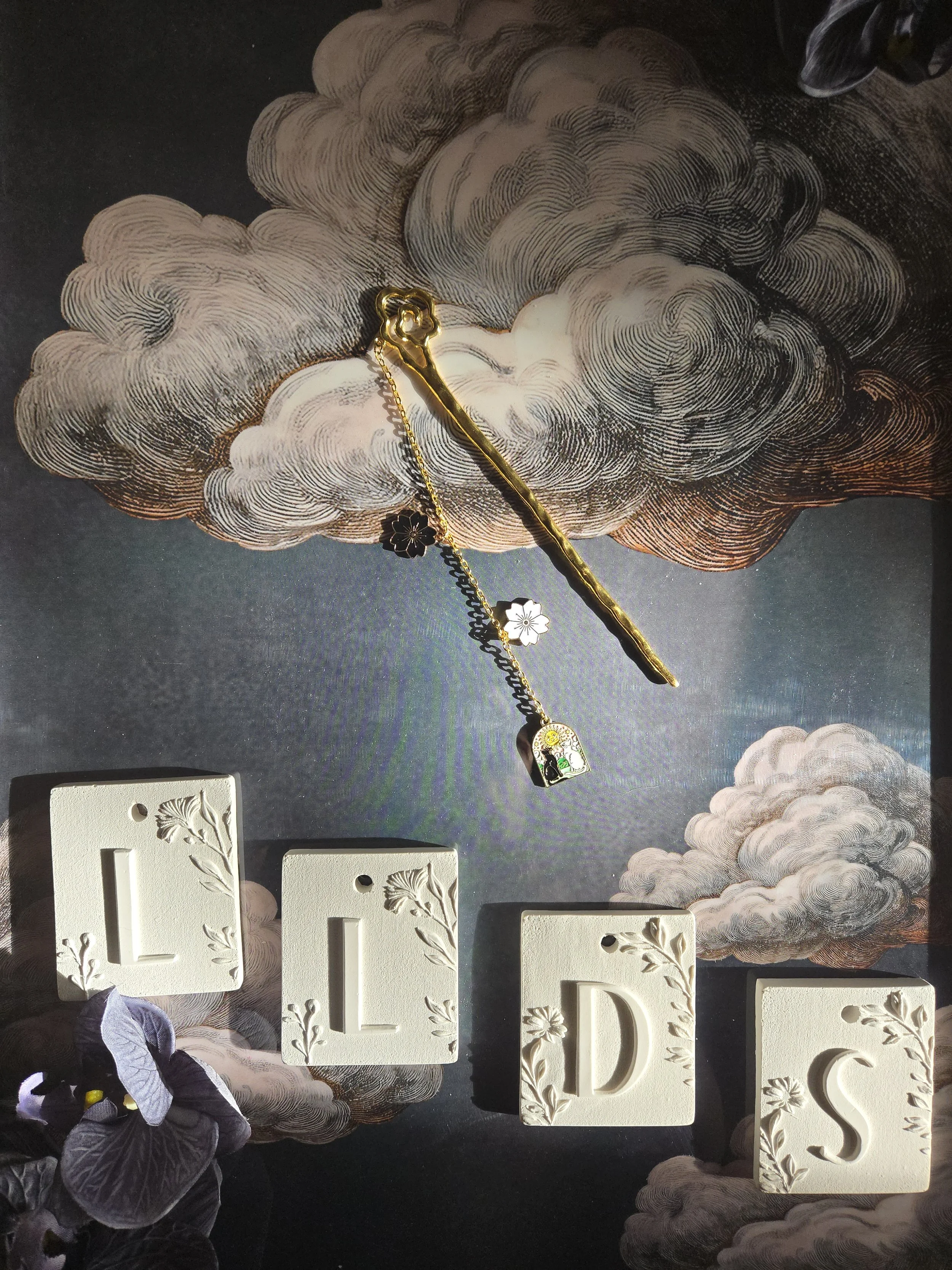 Marque page Golden Flower