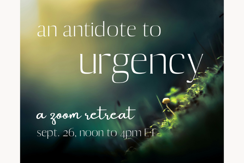 Community Event: an antidote to urgency {virtual retreat}