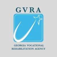 Logo of Georgia Vocational Rehabilitation Agency (GVRA) with blue and white design including a star and arrow.