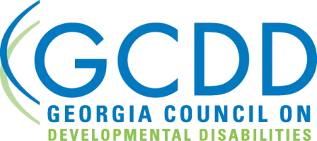 Logo of Georgia Council on Developmental Disabilities (GCDD) with blue, green, and gray design elements.