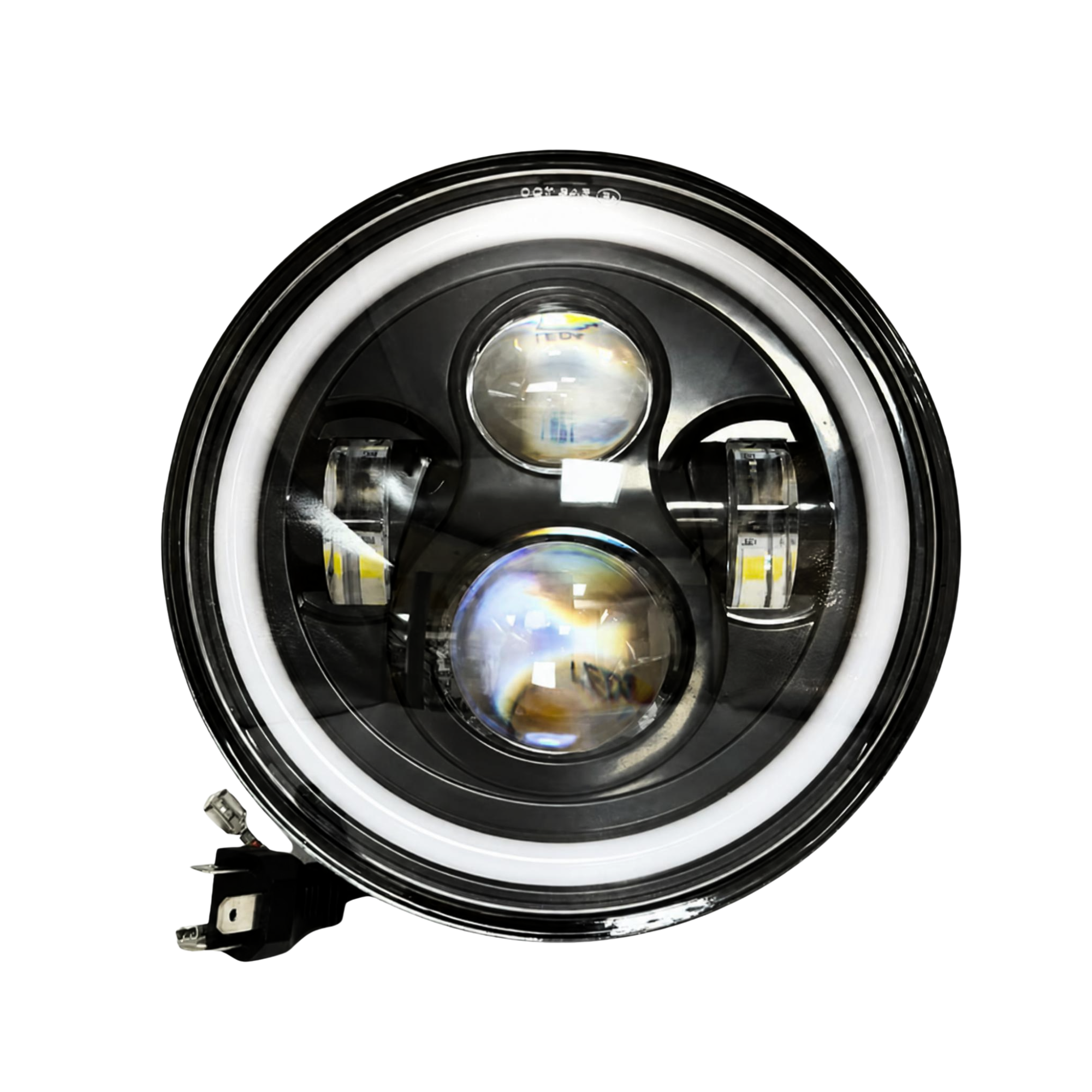 FAL119 - UNIDAD REDONDA 7" DE LED, CON LUPAS Y ARO DE GEL