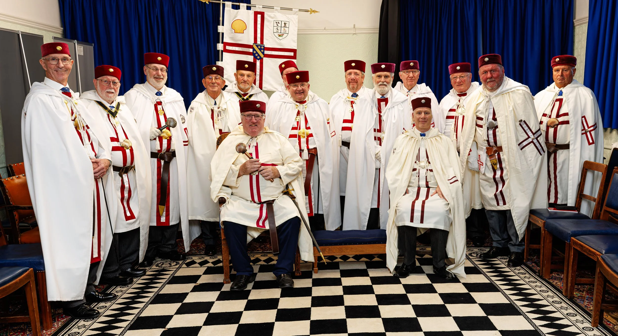 The installation meeting Sept 2026 of Sir Richard de Bingham Chapel showing the new Officers