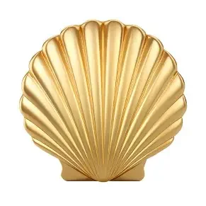 Gold scallop-shaped decorative object