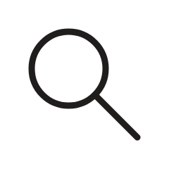 Magnifying glass icon. Search or investigate.