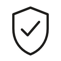 Shield icon with a checkmark inside