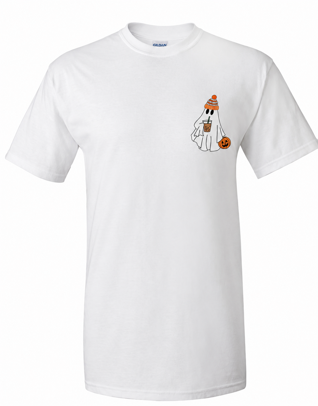 Cute Halloween Ghost T-Shirt Mockup.png