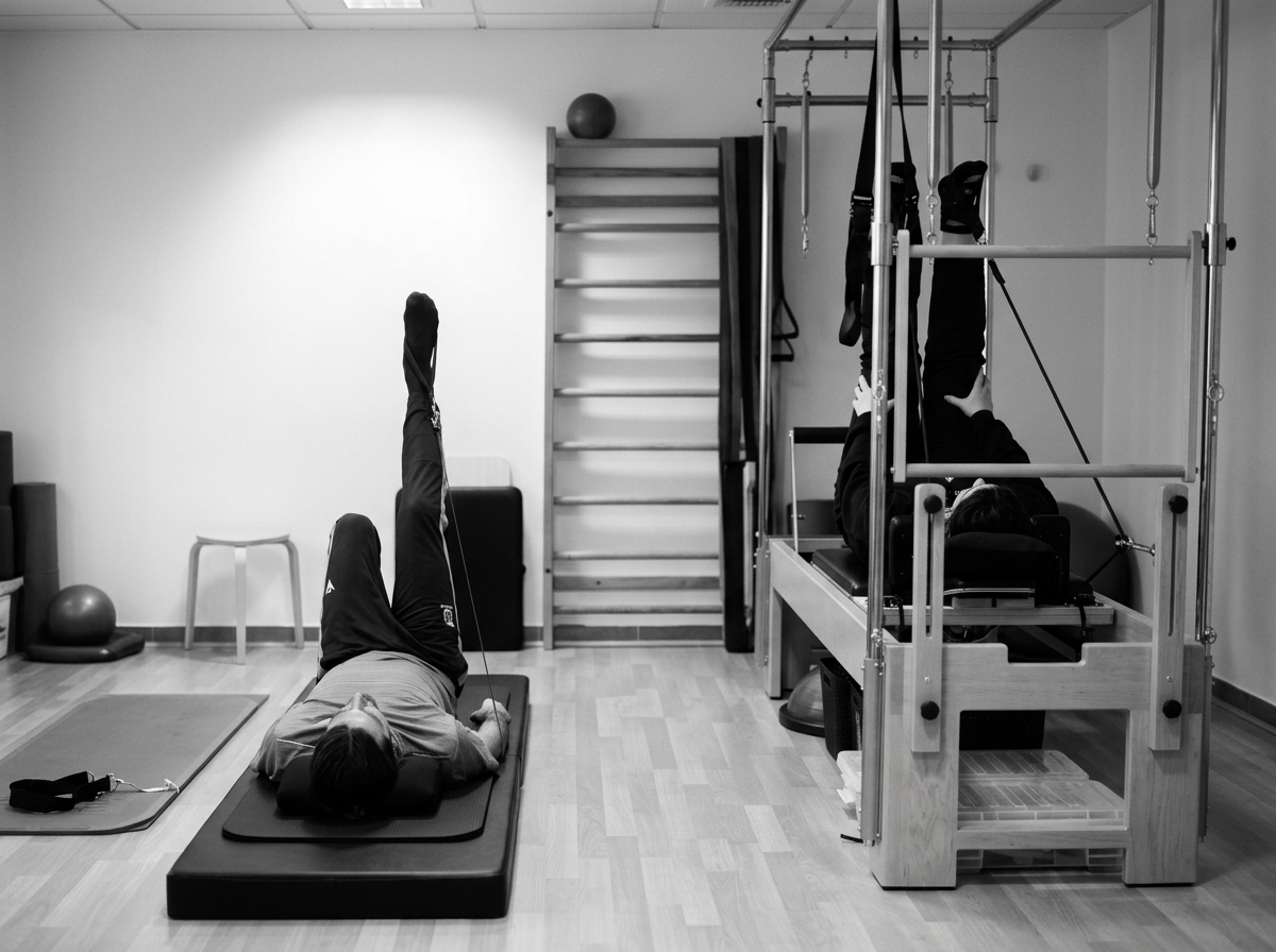 Classe pilates màquina amb parella