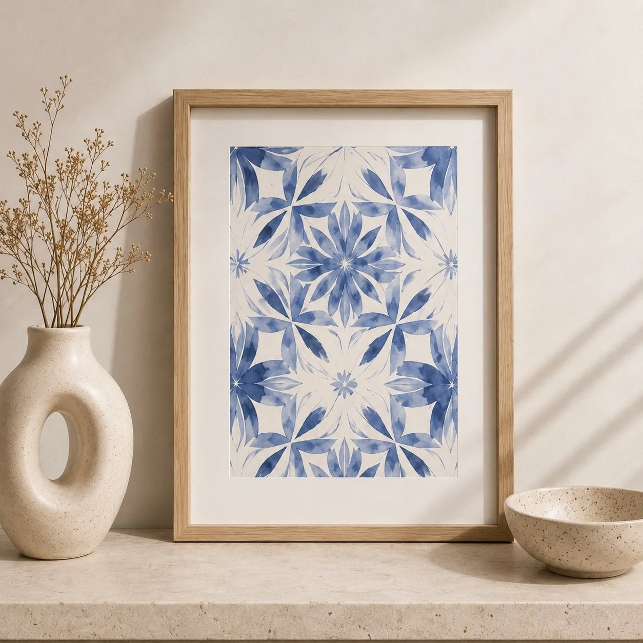 Pattern as art.
A watercolor composition inspired by repetition, balance and organic forms.