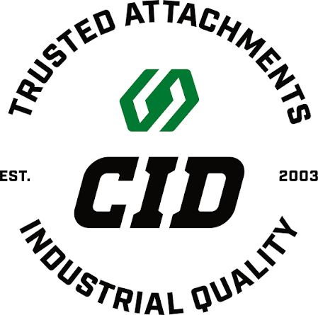 Logo of Trusted Attachments CID with a green hexagon symbol, established in 2003, emphasizing industrial quality.